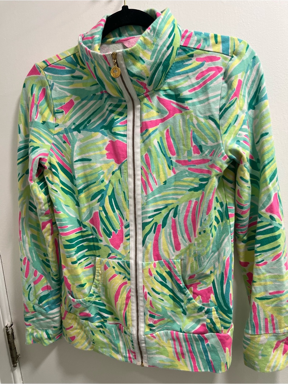 Lilly Pulitzer Tropical Zip Jacket - Pink, Green & Blue